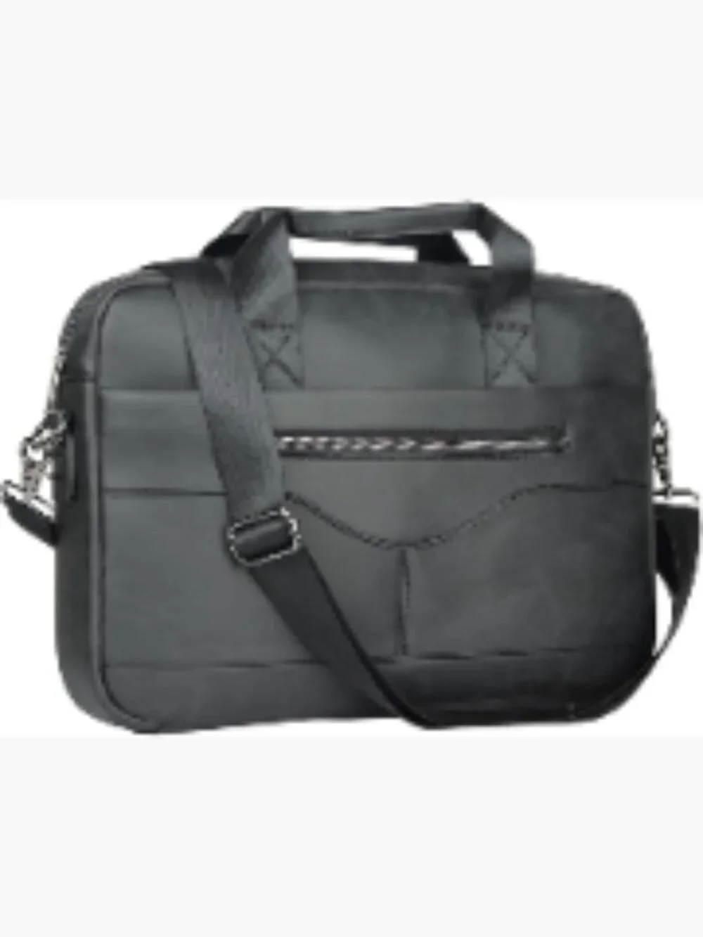 Vintage Faux Leather Laptop Messenger Bag for Men, Crossbody Business Travel